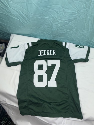 New York Jets Jersey Youth M Green #87 Eric Decker Nike On Field Football NFL - Afbeelding 2 van 6