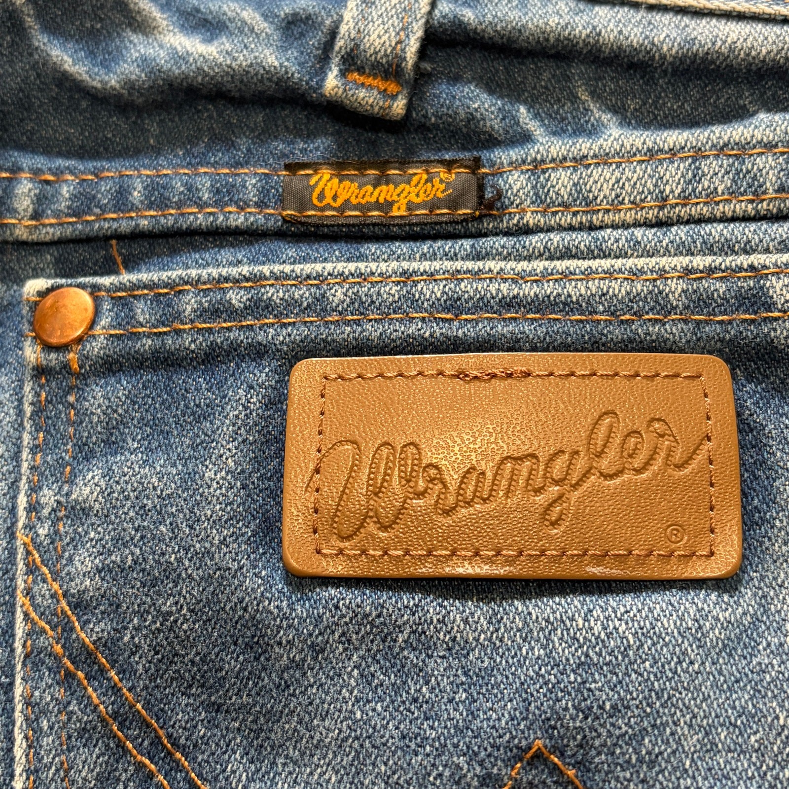 Wrangler 13MWZ Jeans Men's 34 x 30 Blue Cowboy Cut Original Fit Straight Denim