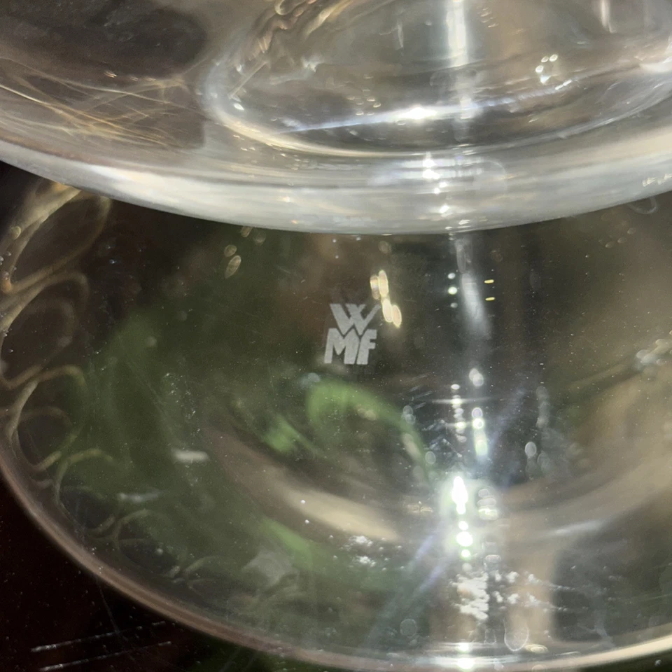 WMF Germany Concave Bottom Hand Blown Glass Red Wine Decanter 9 1/2" Tall - Image 3 of 4