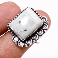 Rainbow Moonstone Gemstone Adjustable Ring Handmade Unique Gift Jewelry MXR 6637