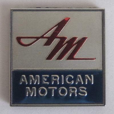 original AM American Motors emblem, 1  16  square 1967-1970 type rare and superb
