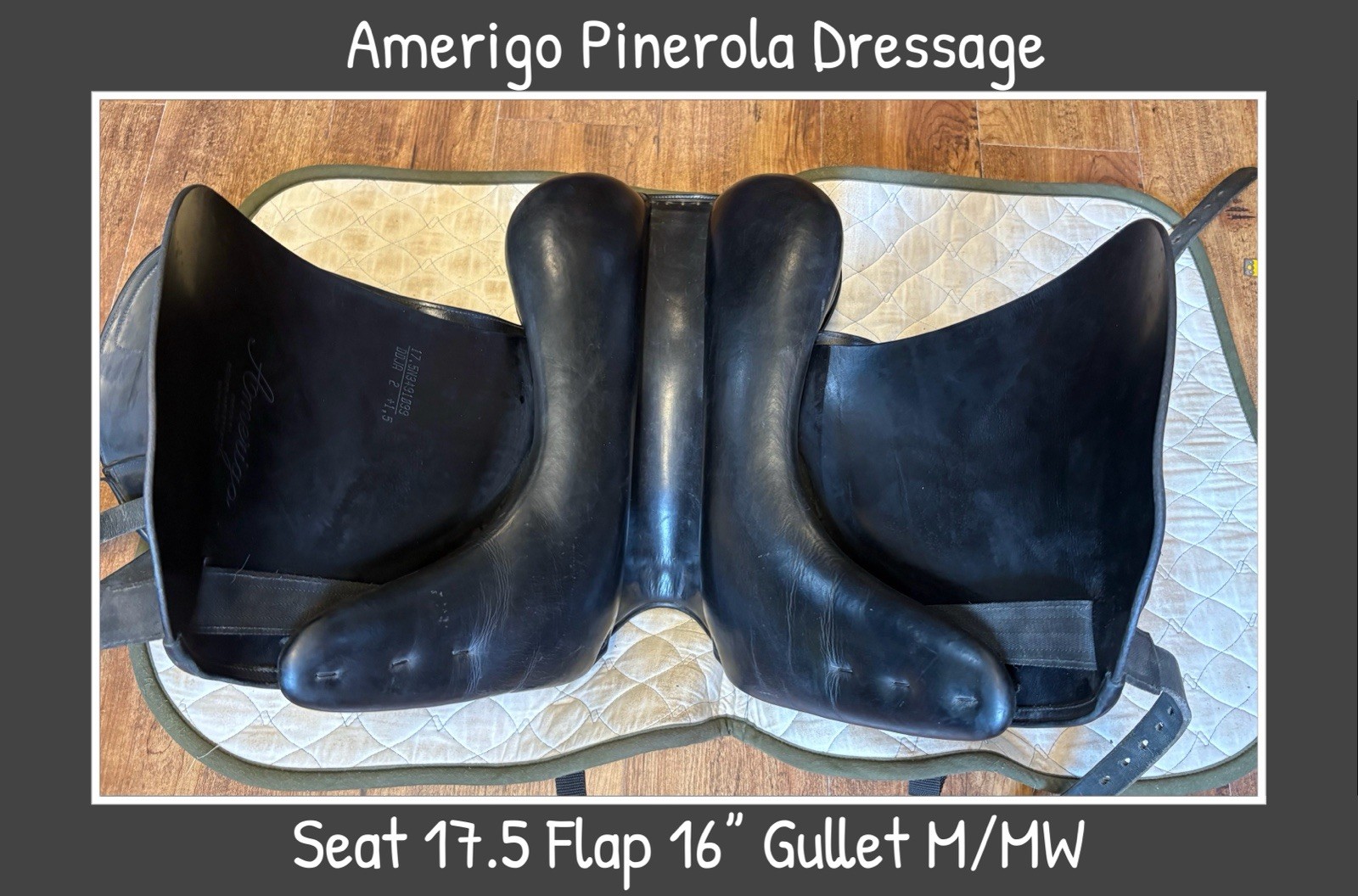 Amerigo Pinerola Dressage Saddle. 17.5” MW