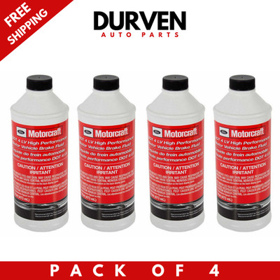Motorcraft High Performance DOT 4LV Brake Fluid 1Pint PM20 For Ford (Pack of 4)