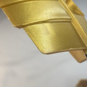 LEGO Large Figure Armor Shoulder Plates Pin Hole - Flat Dk Gold 50602 - Lot of 2