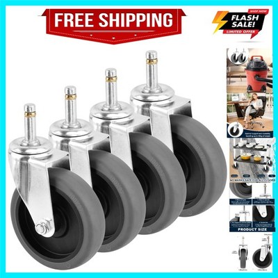 4 Inches Swivel Stem Caster Wheels, 7/16-Inch Stem Diameter Swivel Casters Se...