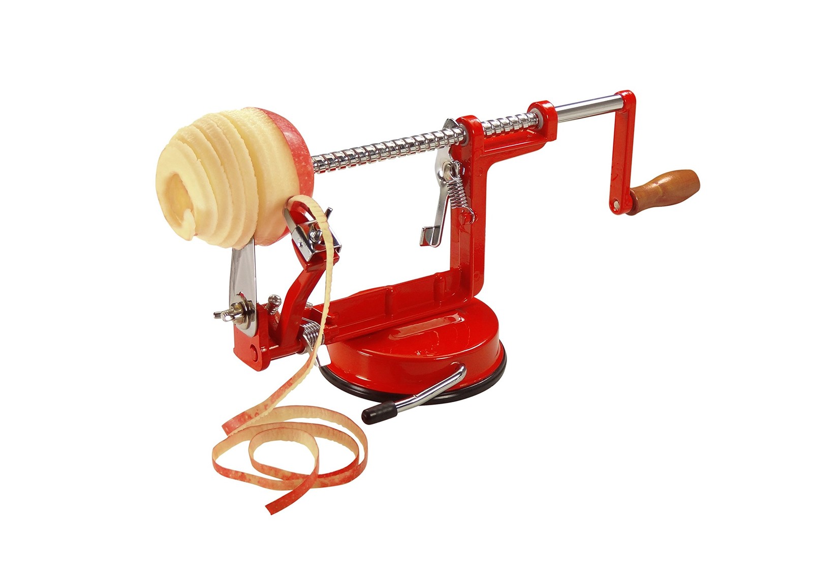 TELLIER N4232R Pèle-Pommes Fixation Ventouse Sbuccia Mela, Lame in Acciaio Inox,