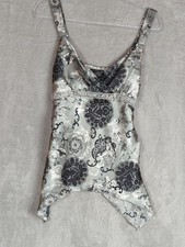 Vintage Y2K Babydoll Top size M asymmetrical hem Whimsigoth Fairygrunge fairy