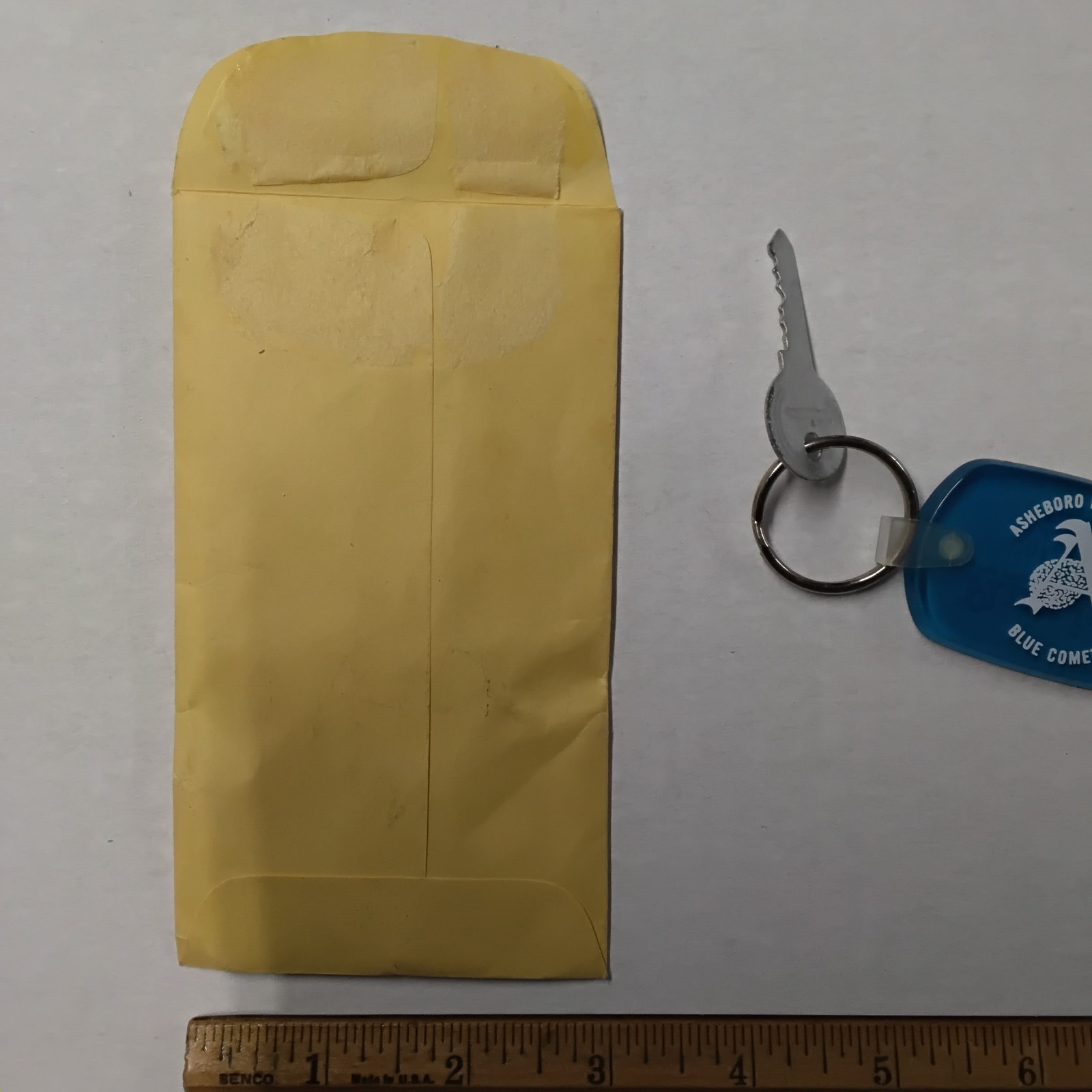 Pizza Inn Asheboro High School NC Blue Comets VTG promotional Keyring Keychain