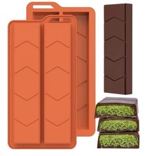 6pcs Chocolate Bar Deep Big Dubai Stuffed Pistachio Silicone Molds Kit