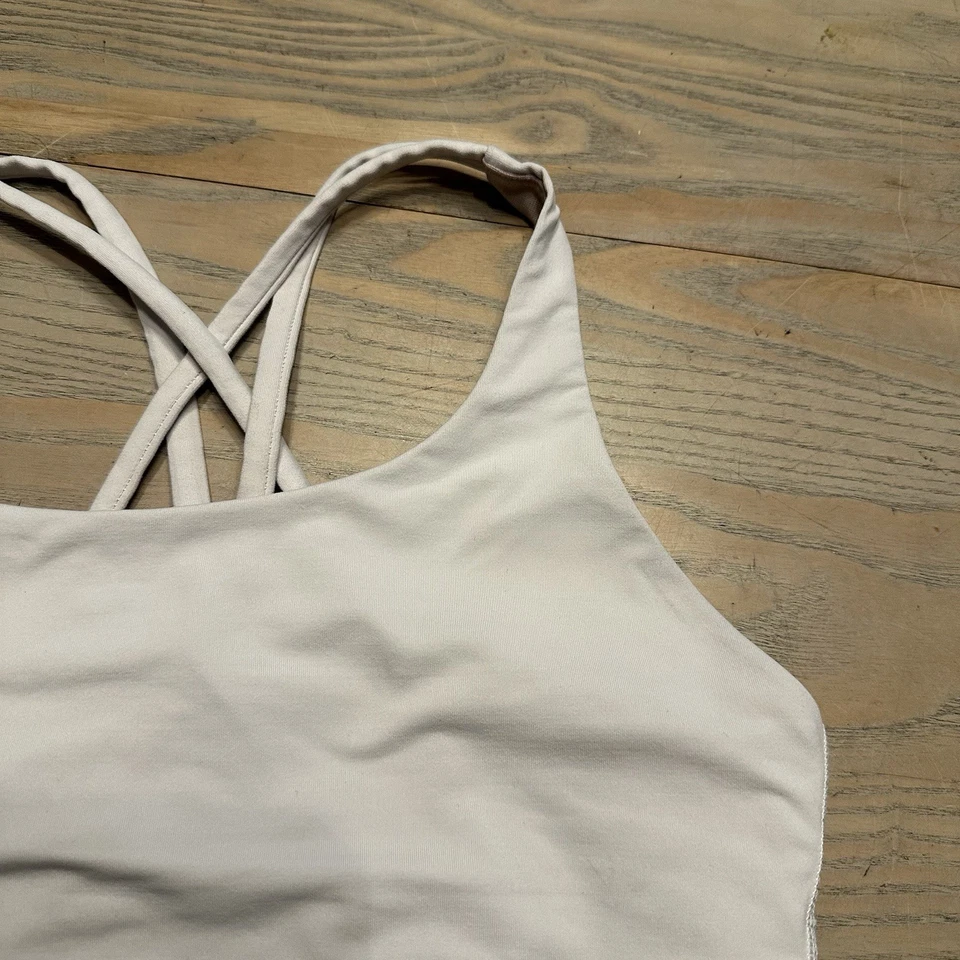 Lululemon Ivory Energy Bra Long Line Women’s Size 8 Medium Support Unpadded - Image 4 of 4