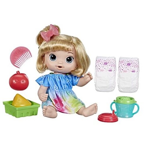 Fruity Sips Doll, Apple, Toys for 3 Year Old Girls, 12-inch Baby Doll Set,