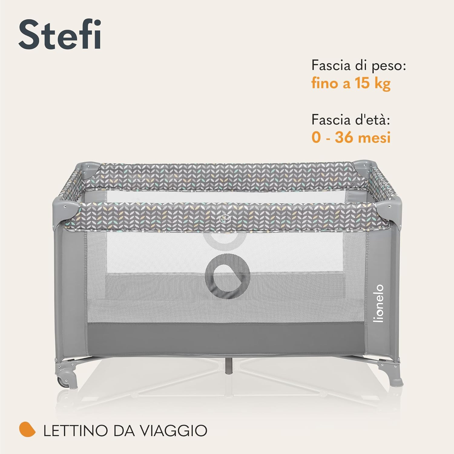 Stefi Lettino Neonato Da Viaggio Pieghevole Con Materasso, Dalla Nascita Fino a foto 2