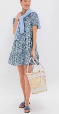 tuckernuck blue floral dress Tuckernuck Navy Textured Rose Floral Melina Midi Dress Navy Textured Rose Floral / XS