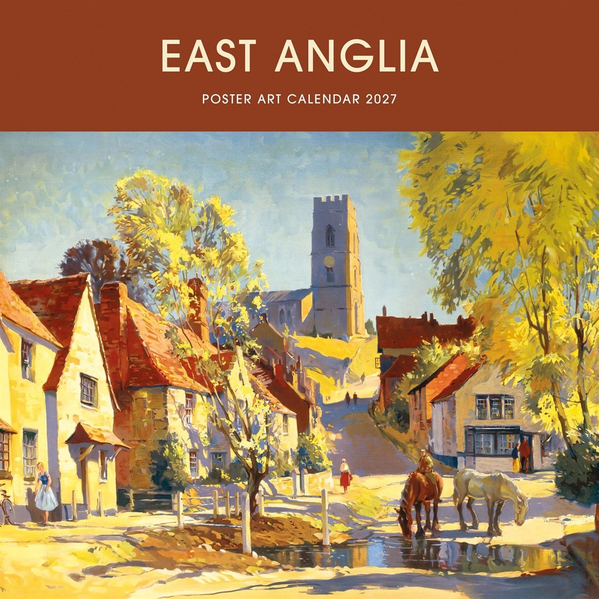 Carousel Worldwide East Anglia Poster Art 2027 Wall Calendar, 12-Month Calendar, Vintage Travel Posters - Image 2