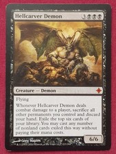 Magic The Gathering RISE OF THE ELDRAZI HELLCARVER DEMON black card MTG