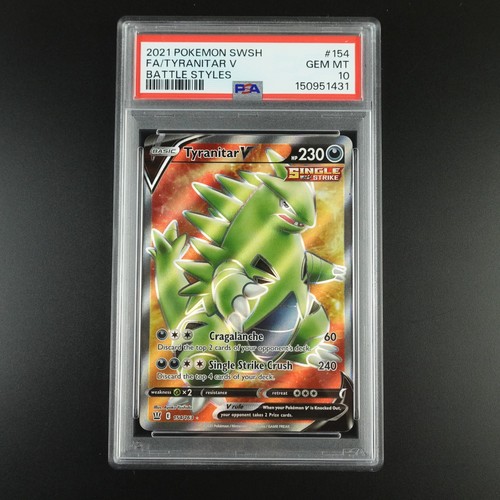 Tyranitar V graded PSA 10 for sale on eBay