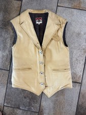 Vintage Marlboro Classics Men’s Leather Western Vest Cowhide Wool Lined SZ 42