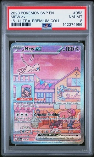 2023 POKEMON SVP EN-SV BLACK STAR PROMO 151 ULTRA-PREM COLL #053 MEW EX PSA 8