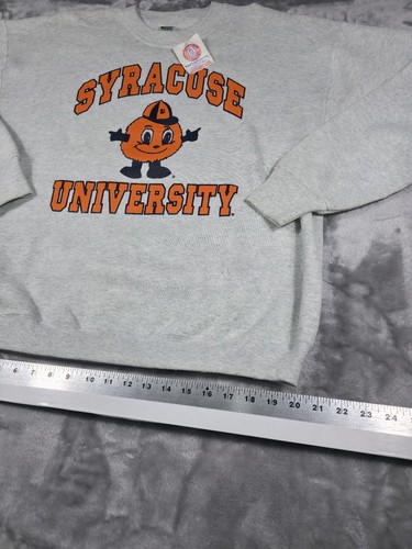 Vintage Syracuse University Sweatshirt Herren XL grau otto orange Sweater Pullover - Bild 11 von 15