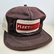 Vintage USA MADE K BRAND Fleetwood Patch Trucker Hat Snapback Dad Cap