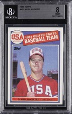 1985 TOPPS 1984 USA BASEBALL TEAM #401 MARK MCGWIRE BGS 8