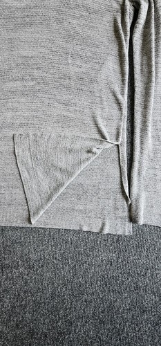 Zara Knit Damen Gr. Large grau leichter V-Ausschnitt Langarm Pullover - Bild 9 von 9