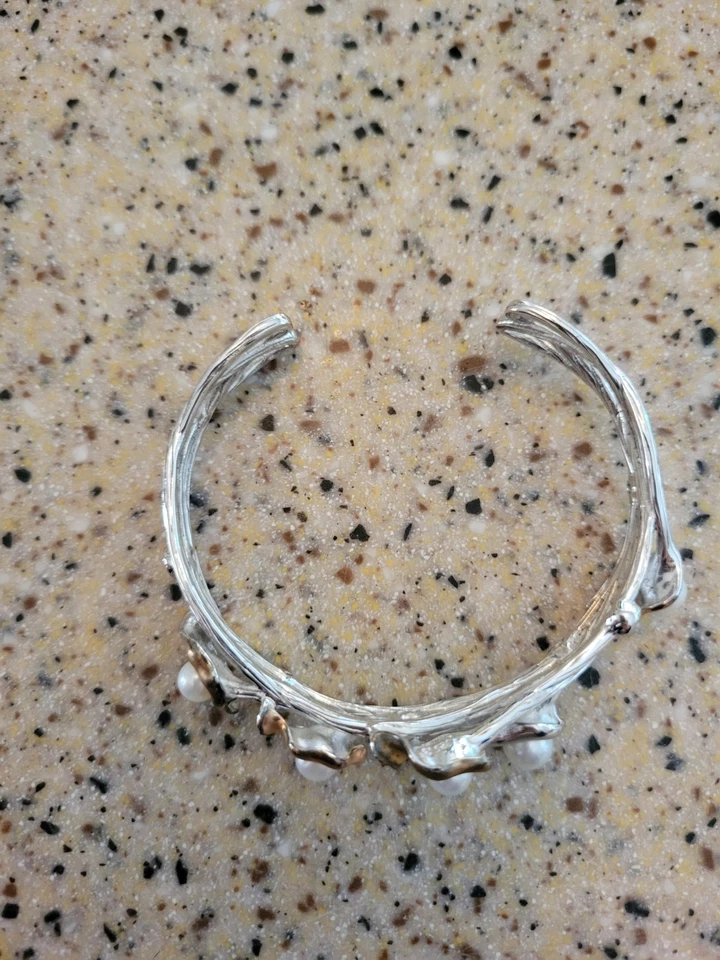 Ross-Simons Sterling Pearl Diamond Earrings And Bracelet Set - Image 3 of 4