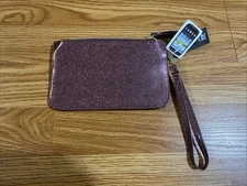 Apt 9 Sparkly Maroon Wristlet New