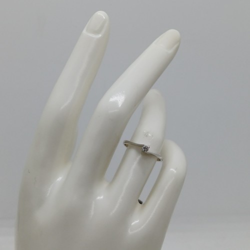 ARMONIE ANELLO SOLITARIO IN ORO BIANCO 18KT E DIAMANTE NATURALE 0.07 (0416) - Foto 13 di 15