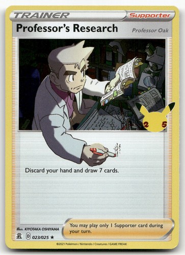 Professor's Research [Professor Oak] #23/25 (Holo) (NM) Celebrations CLB Pokemon