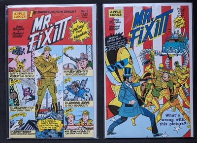 MR. FIXITT #1 #2 1989 & 1990 / CRAIG BOLDMAN & HOWARD BENDER (APPLE COMICS)