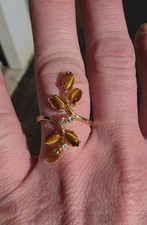 vintage tigers eye ring