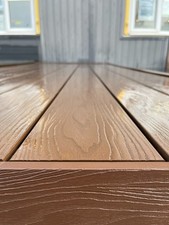 3.6m Premium Hardwood Composite Garden Decking Boards - Dark Brown