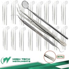 GERMAN 48 Instruments Basic Dental Set Mirror Explorer College plier- 16 OF EA