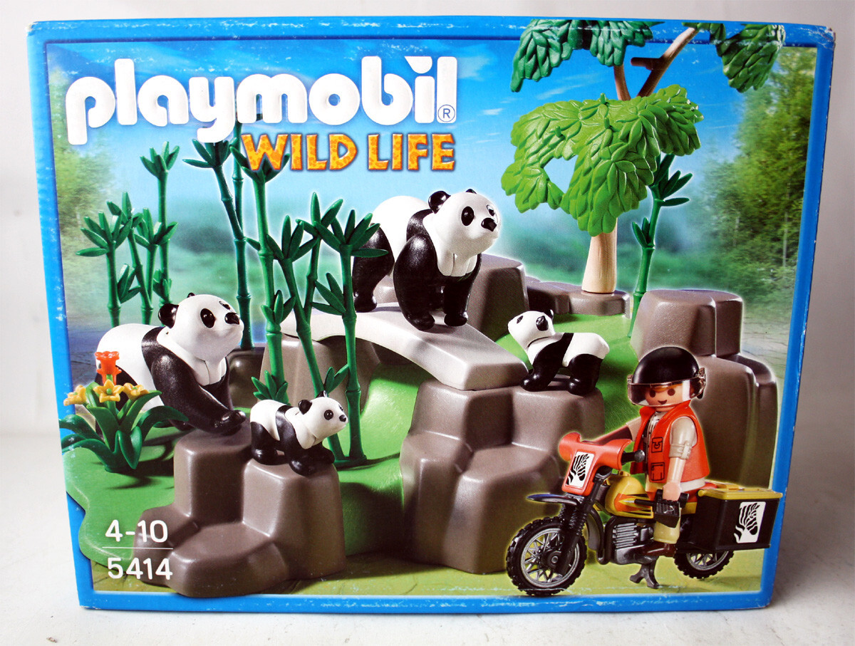 PLAYMOBIL WILDLIFE 5414 PANDA BAMBOO FOREST 2012 NEW SEALED ! | eBay