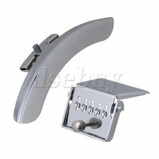 Chrome Polished Single Leg Banjo Armrest with Silver 5 String Banjo Tailpiece