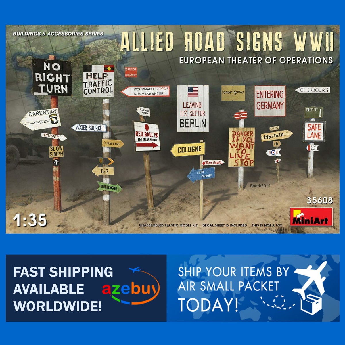 World War II Allied Road Signs European Theater of War 1/35 World War II Allied Road Signs European Theater of War 1/35