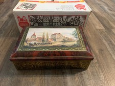 E. Otto Schmidt German Cookie Tin Lebkuchen Cookie Biscuit Tin Box 16.5 x 11.75"