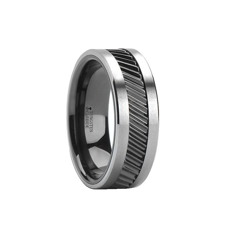 Anillo de Tungsteno Anillos de Cerámica 9 para Hombre