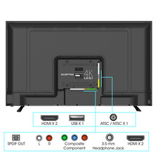 Sceptre 50" Class 4K UHD LED TV U515CV-U Non-Smart Dumb TV 8