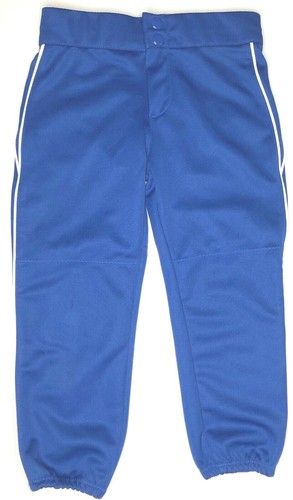 Softball Youth Pants Royal Blue Team Girls Pant Youth Size Medium Alleson Piping - Picture 2 of 8