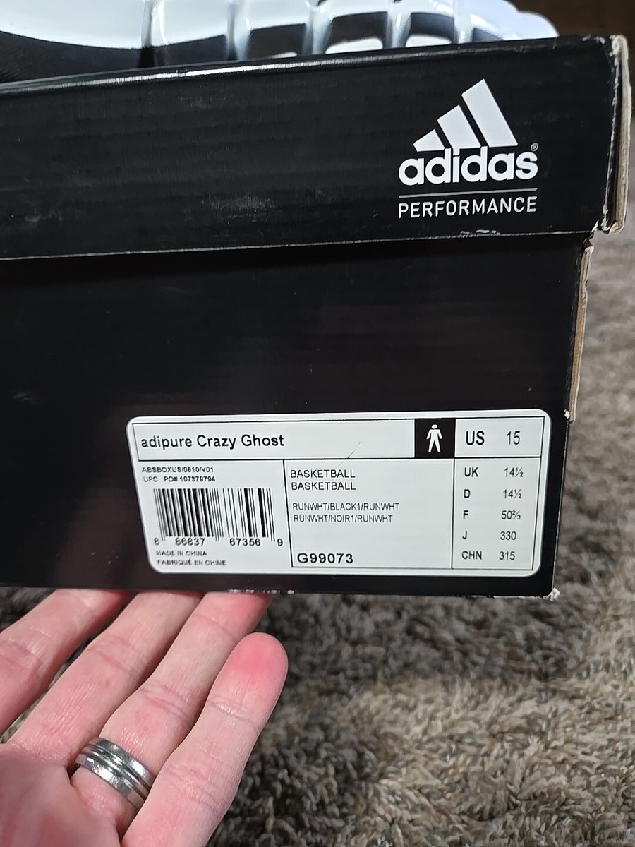 New Adidas Adipure Crazy Ghost Black White Basketball Sneaker G99073 Sz  14.5 | eBay