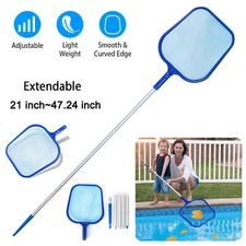 Swimming Pool Cleaner Pond Leaf Rake Fine Mesh Frame Net Cleaning Leaf Skim Net