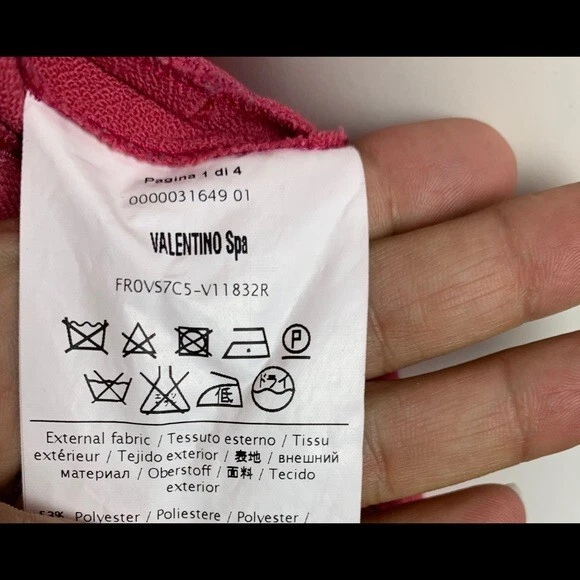 Abito rosso Valentino fiocco manica anteriore Begonia IT taglia 40