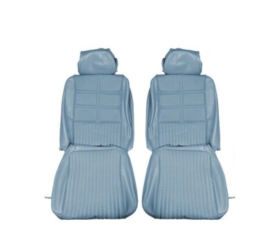 1969 Mustang NEW TMI Deluxe Light Blue Front Low Back Bucket Seat Upholstery
