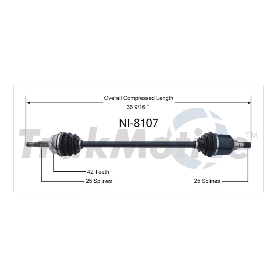 Eje TrakMotive CV 2x se adapta a Nissan Almera 2001 a 2005 Foto 3 de 3
