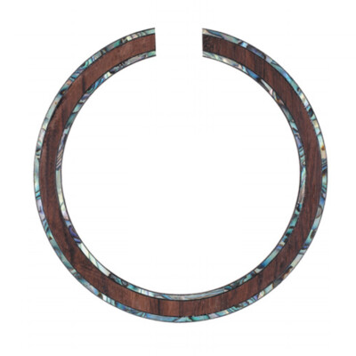 Kaish Gitarren Rosette – 110 Mm Durchmesser, Aus Sapelli/Palisander/Ahorn/Mahagoni Mit Abalone-Inlay