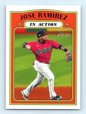 2021 Topps Heritage In Action Jose Ramirez Cleveland Indians #298 | eBay