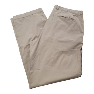 Tommy Bahama Men’s Pants 35x32 Beige Pima Cotton Stretch Flat Front Chino 