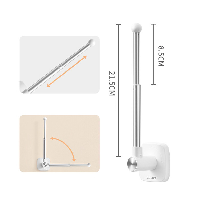 2PCS Curtain Holdbacks Self Adhesive Curtain Holders Retractable and